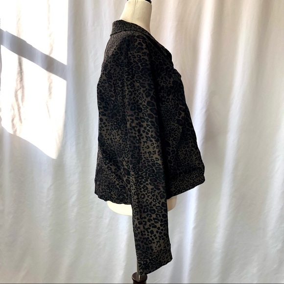 NWT Nine West Sarah Jean Jacket leopard print (wild one) stretch twill XL - Picture 4 of 10